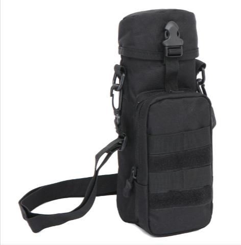 Water Bottle Shoulder Bag – Hands-Free Nylon Carrier for Travel & Hiking