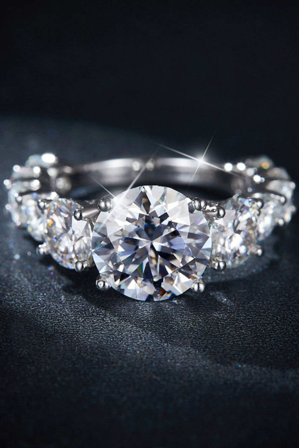 8 Carat Brilliant Round Cut Sparkala™ Pure Sterling Silver Ring