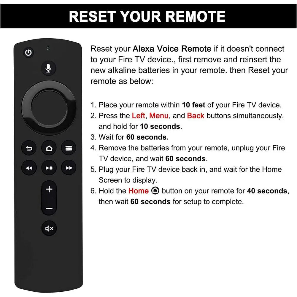 ABS Smart TV Voice TV Stick L5B83H Replacement Remote Control for Amazon 1St 2Nd 3Rd Generation Fire TV Stick Lite/4K