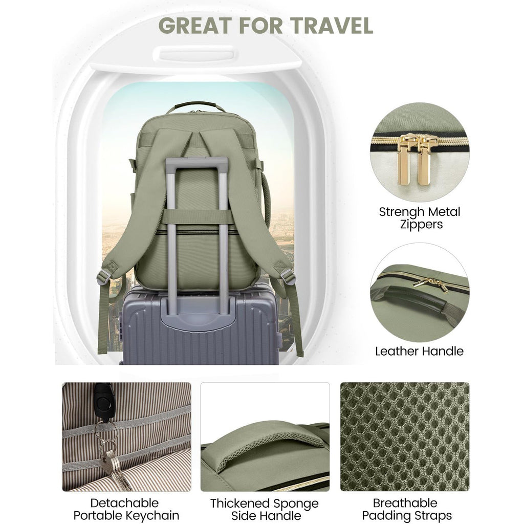 Travel Airline Carry-On Luggage Set With 3 Organizer Pouches
