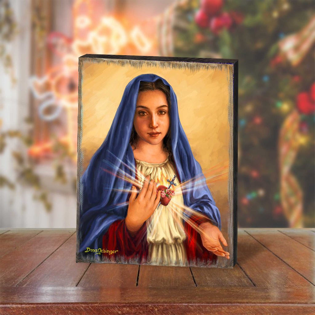 Immaculate Heart of Mary Wall Art by D. Gelsinger - Nativity Holiday Decor  - 95686B-DG