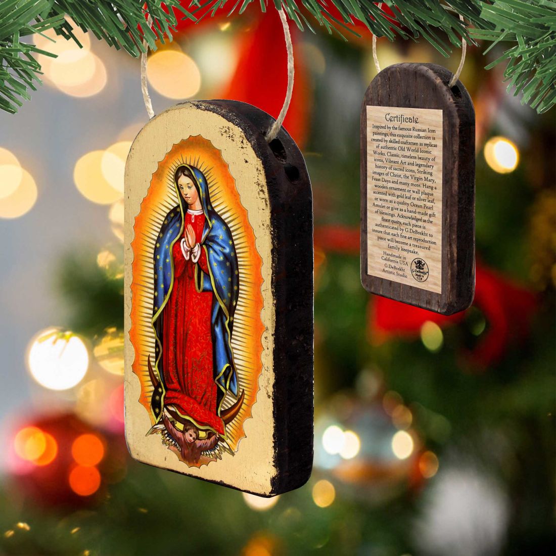 Lady of Guadalupe Religious Christian Sacred Icon Ornament - Inspirational Icon Decor - 87032