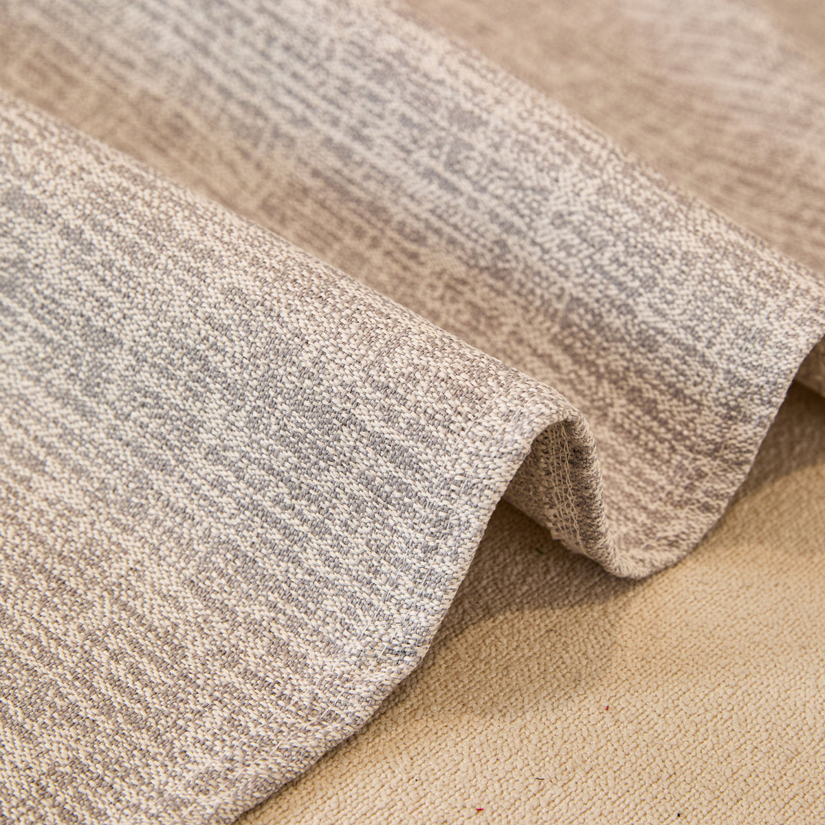 Linen-Look Textured Couch Throw Cover, Breathable Sofa Blanket & Furniture Protector