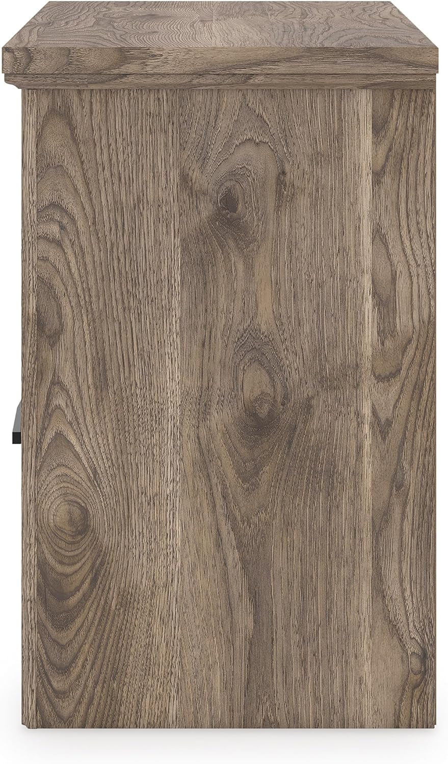 Signature Design by Ashley Stanziford Rustic 2-Drawer Nightstand with USB Port and Charging Station, Light Brown