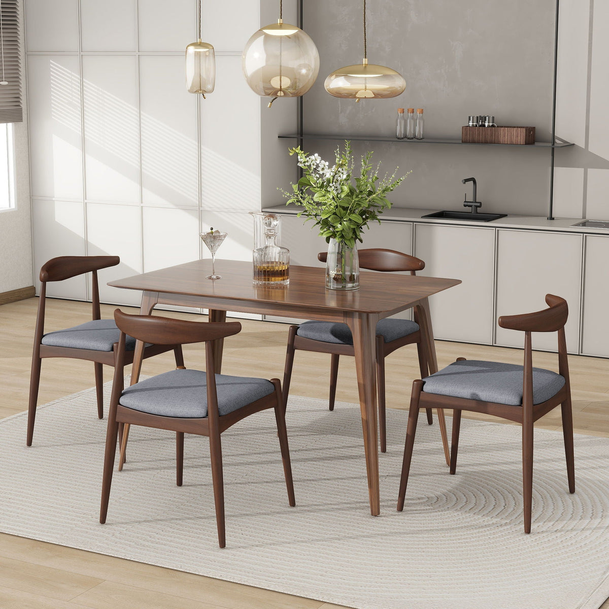 Dining Chairs With Ergonomic Backrest & Comfort Cushions (Set of 2)