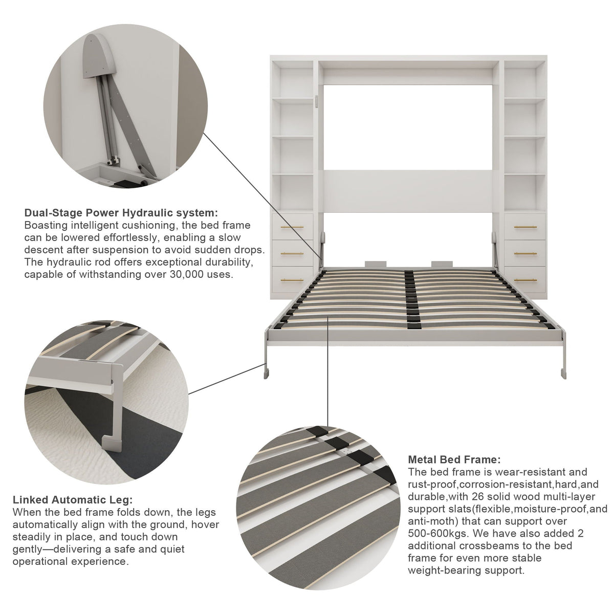 Folding Vertical Murphy Wall Bed