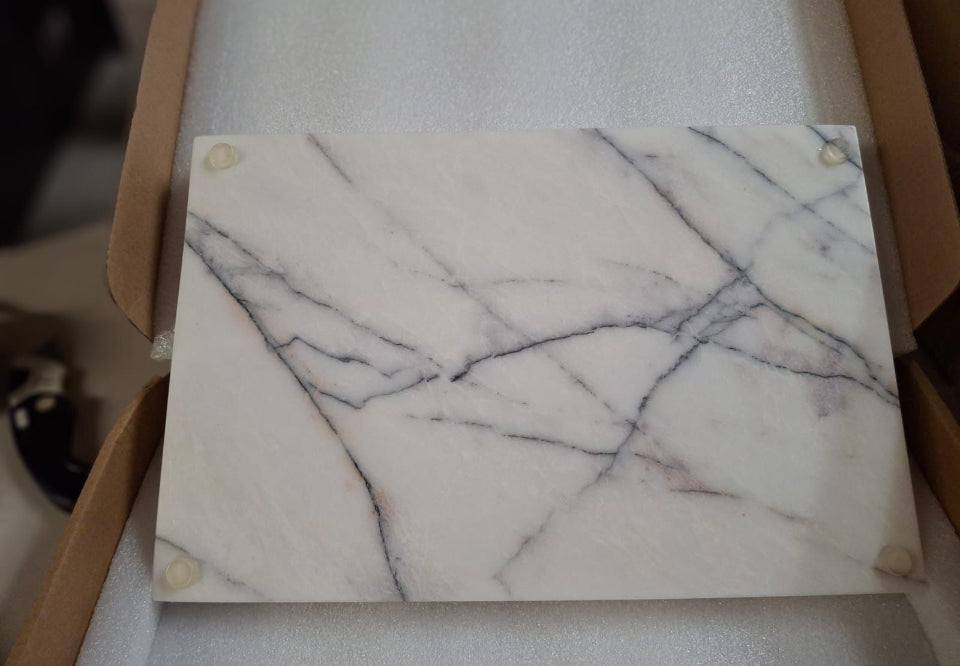 Open box DUANYAN Real Luxurious Vanity Tray Natural Genuine Marble Storage Tray for Home Decor Stone Tray for Bathroom/Kitchen/Vanity/Dresser Non-Res