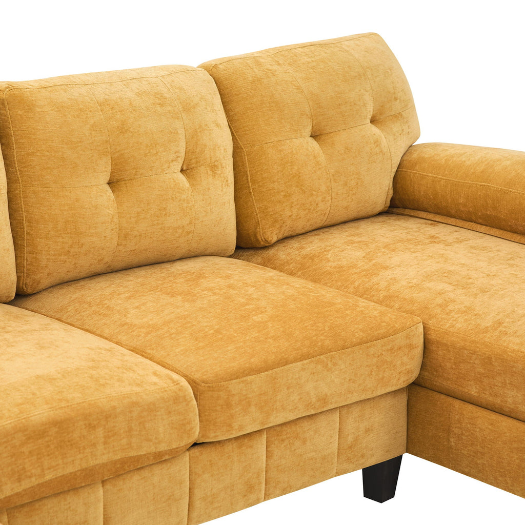 U-Shaped Sectional Sofa 103.5" Fabric Couch With Dual Chaise Lounges, Storage Pockets, Armrest Pillows