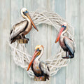 Pelicans Clip-On Eco Wood Decorative Ornaments Set of 3 by G. Debrekht - Christmas Decor - 8091014C-S3
