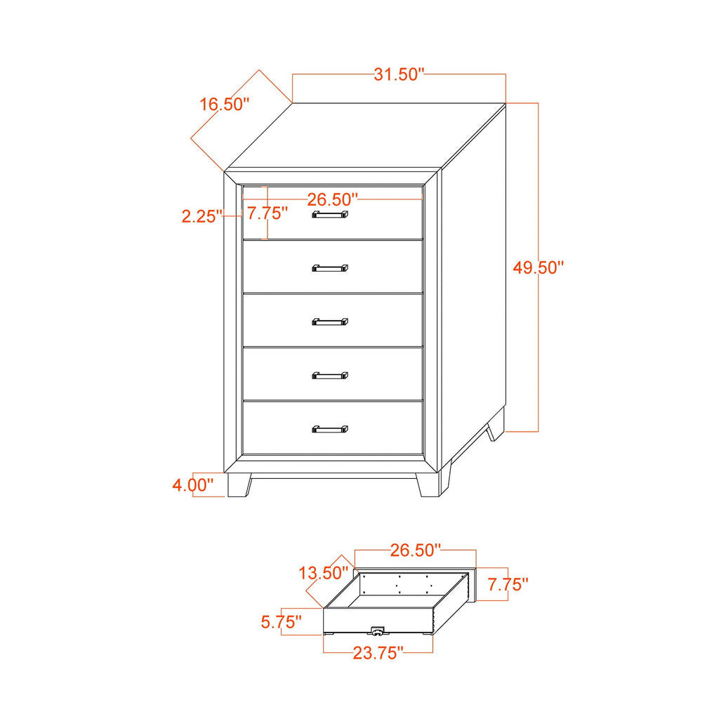 Urban - 5 Piece Set With Bookcase
