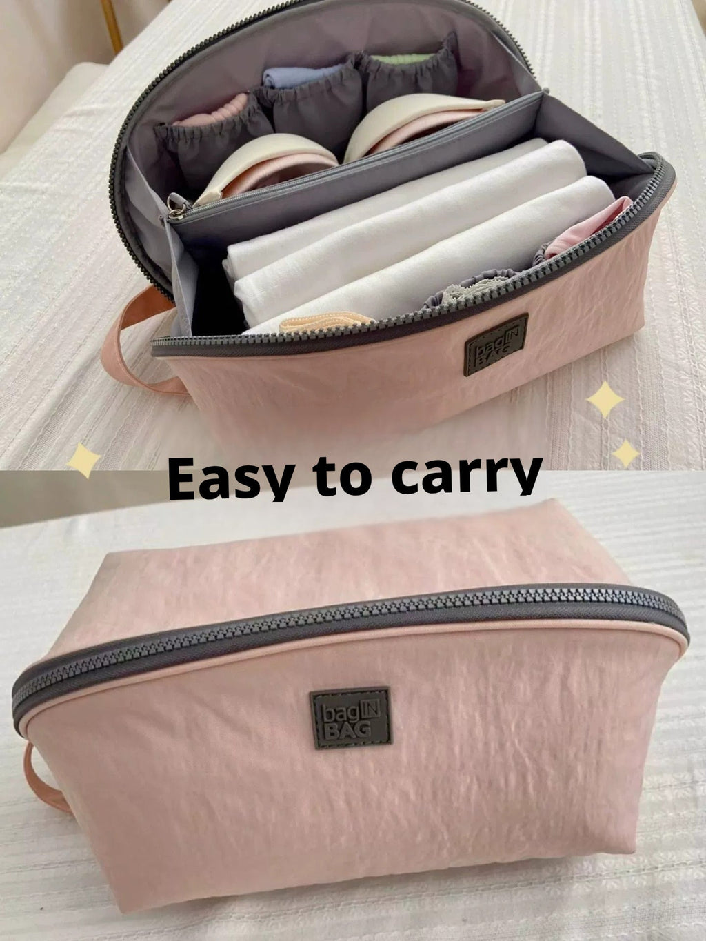 Travel Storage Bag-Coral Powder-1 Pack