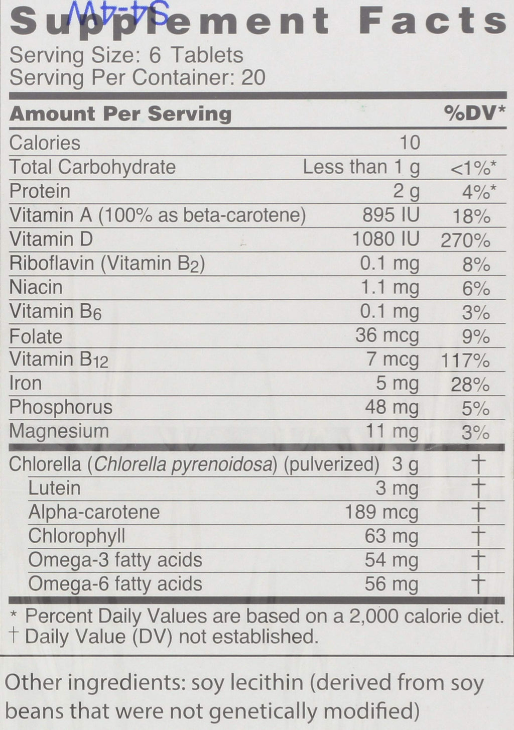 Sun Chlorella 500 Mg Tablets, 120 Count