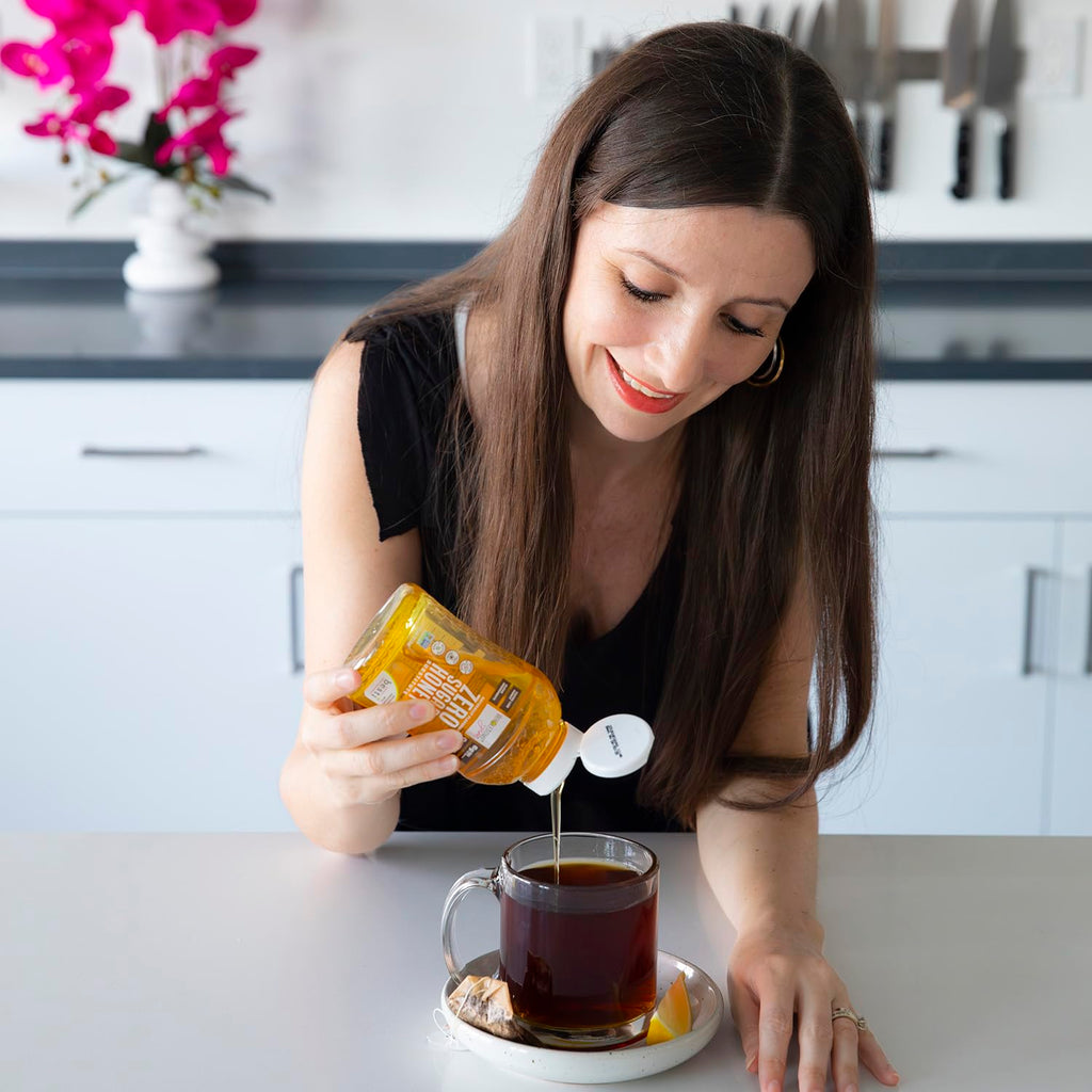 Wholesome Yum Zero Sugar Honey Substitute with Monk Fruit and Allulose, Case of 8, 11 Ounce Bottles