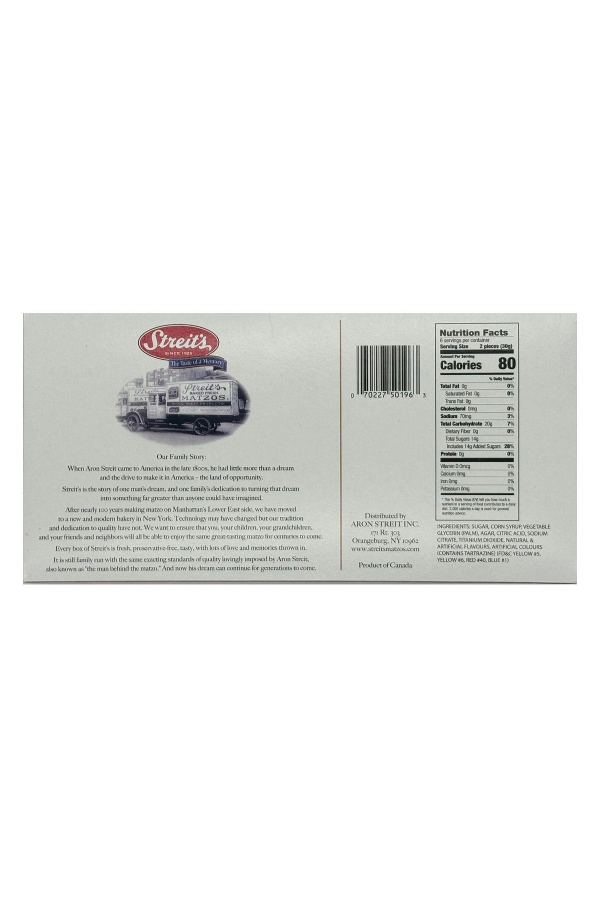 Streit's Apple Honey Fruit Slices, Case of 12, 6 Ounce Packages