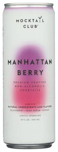 Mocktail Club Manhattan Berry Non-Alcoholic Cocktail, Case of 6, 4 x 12 Fl Oz