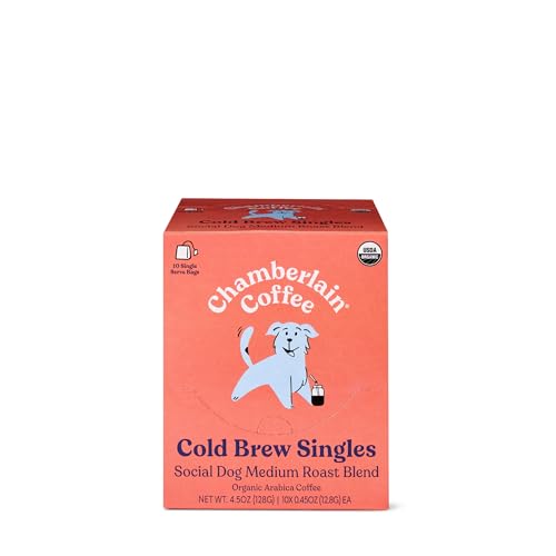 Chamberlain Coffee Organic Social Dog Coffee, Case of 6, 4.5 oz