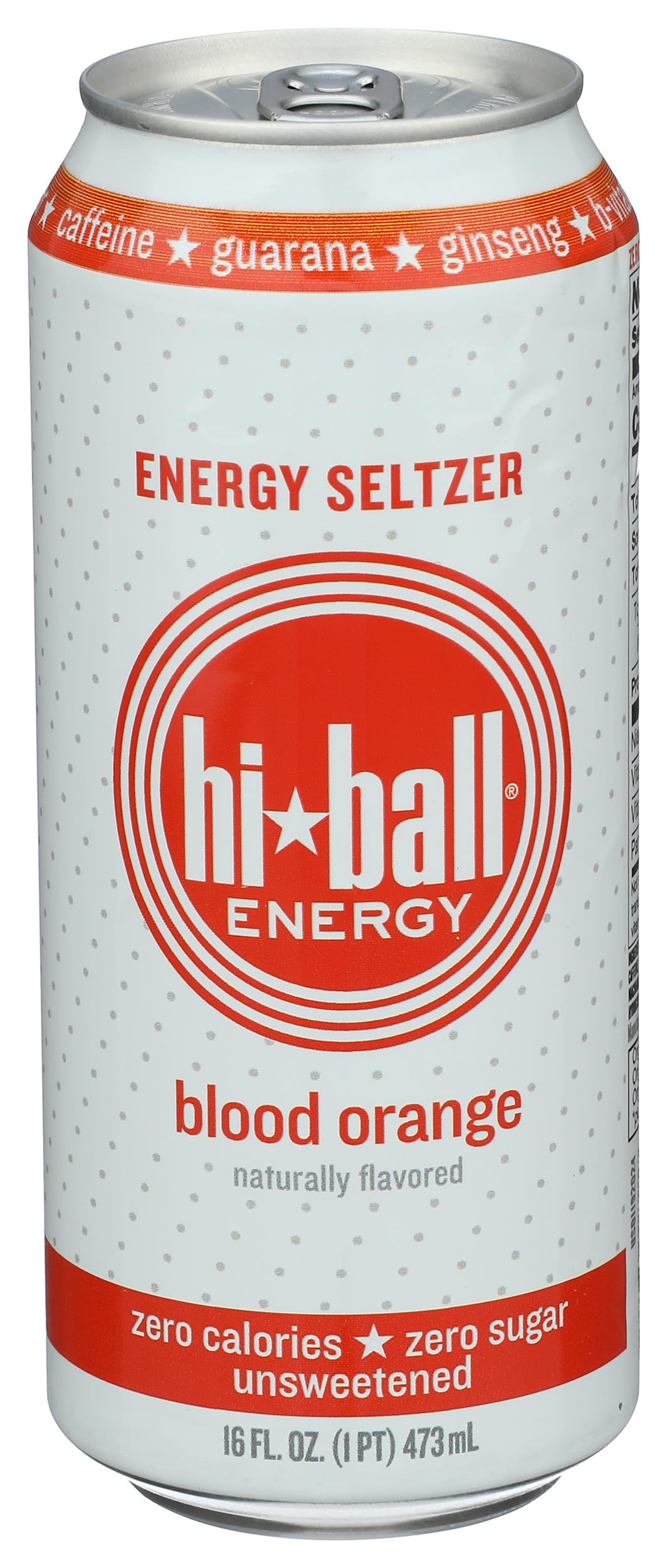 Hiball Blood Orange Energy Seltzer Water, Case of 12, 16 Fl Oz Cans