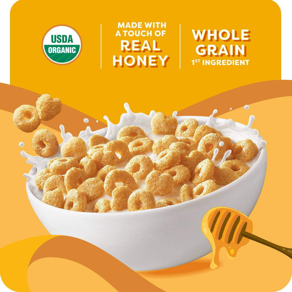 Kashi Organic Honey Toasted Breakfast Cereal, Case of 8, 13.6 Oz Boxes