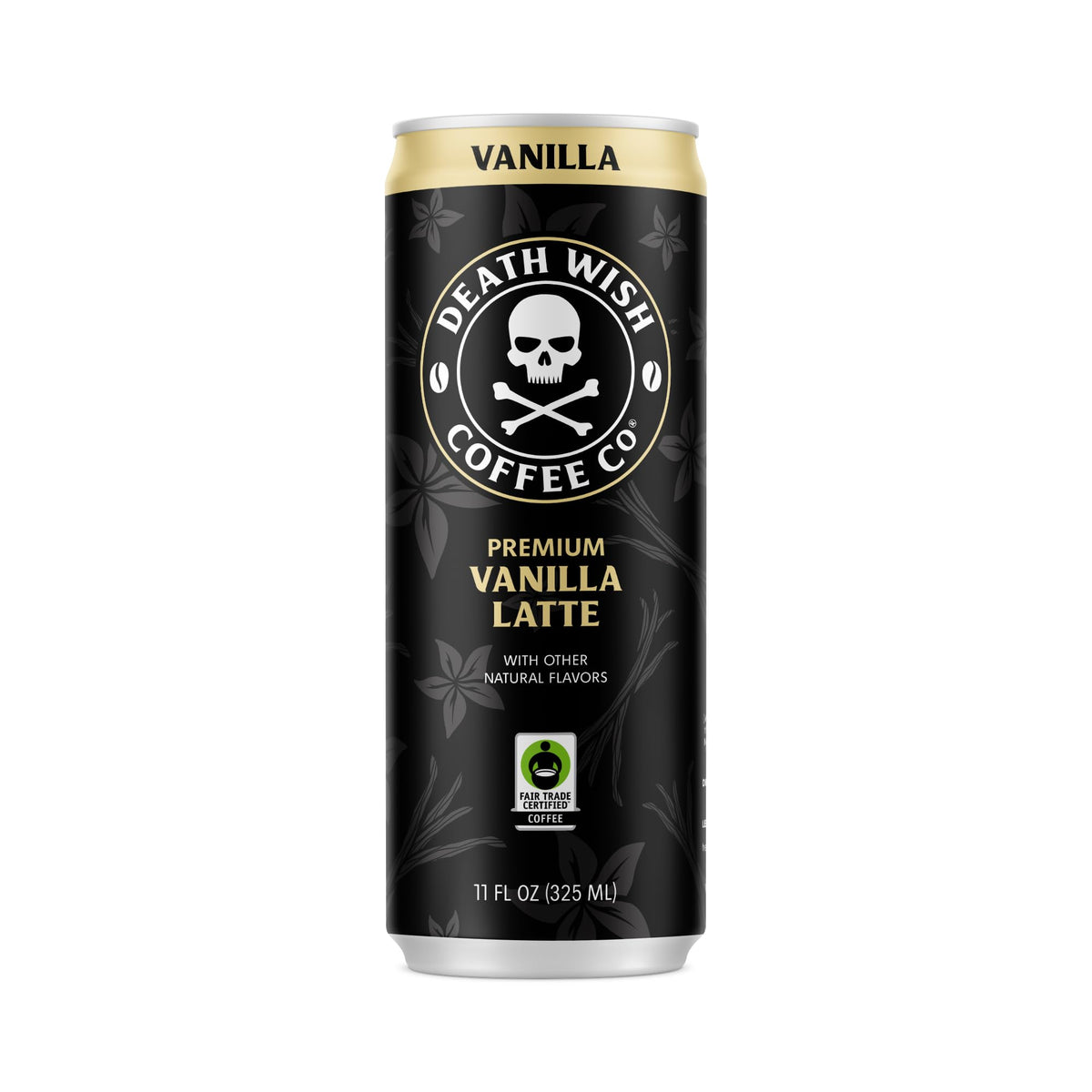 Death Wish Coffee Premium Vanilla Latte, Case of 12, 11 Fluid Ounce Cans