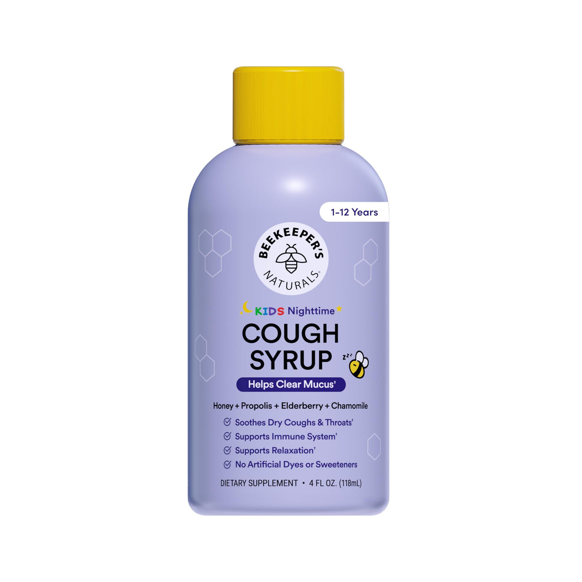 Beekeeper's Naturals Kids Natural Propolis Cough Syrup, 4 Fluid Ounces