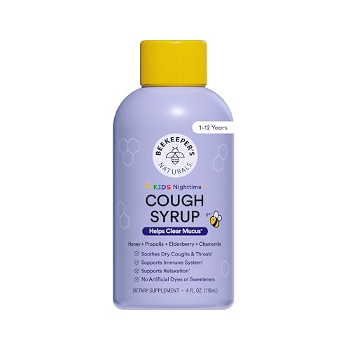 Beekeeper's Naturals Kids Natural Propolis Cough Syrup, 4 Fluid Ounces