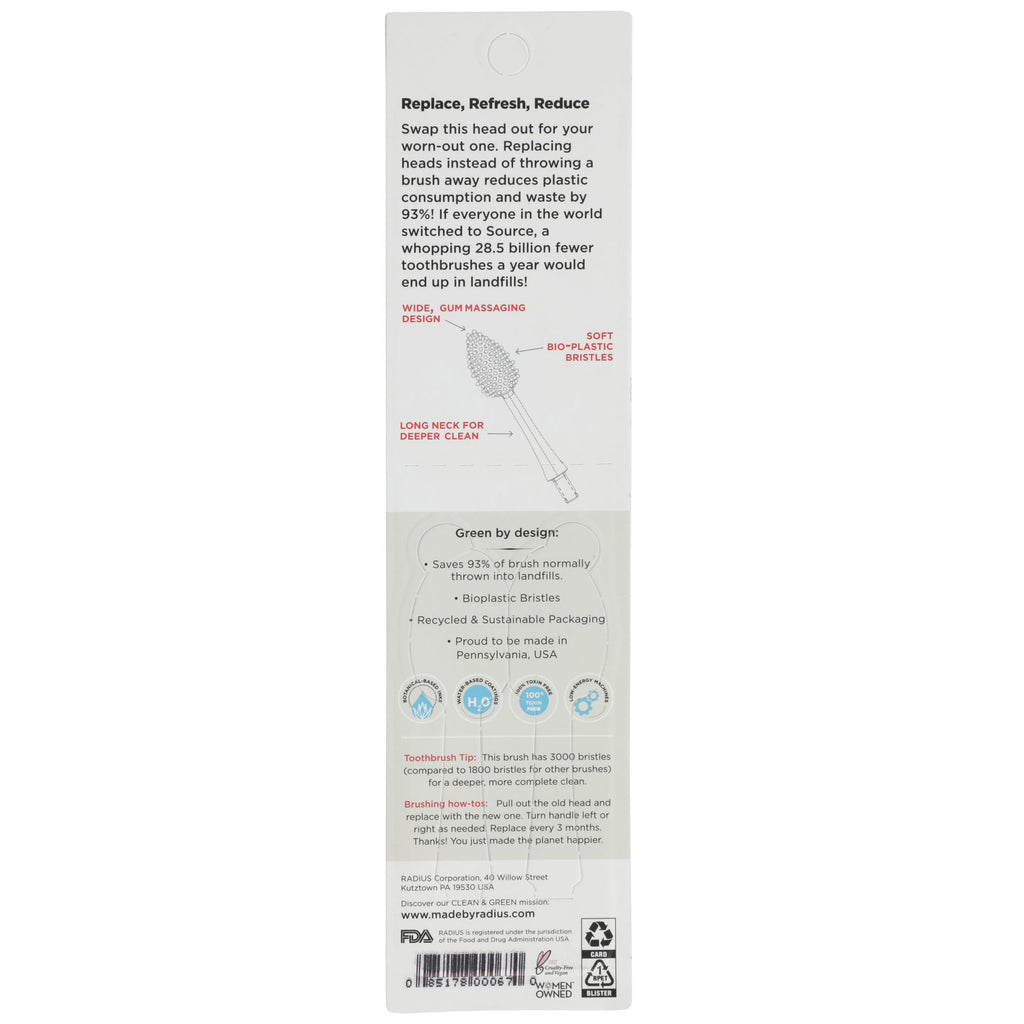 RADIUS Soft Replacement Heads, 2 Count