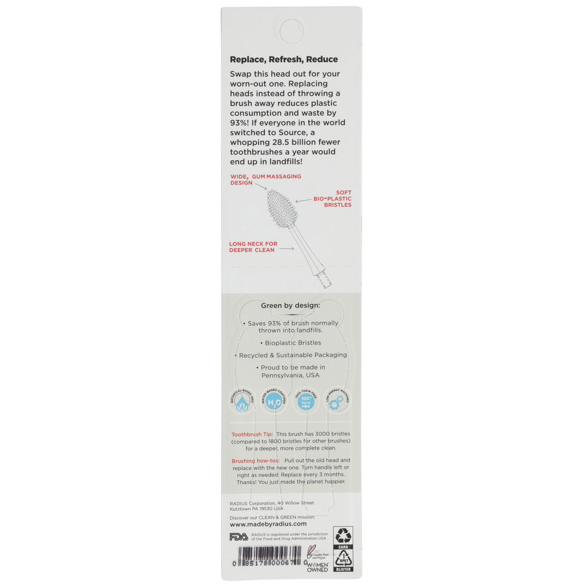 RADIUS Soft Replacement Heads, 2 Count