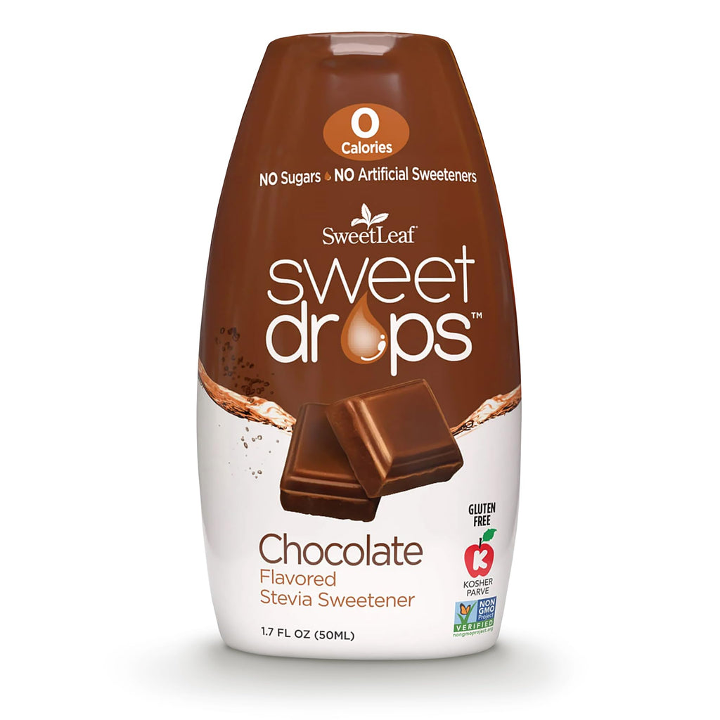 SweetLeaf Chocolate Sweet Drops Liquid Stevia Sweetener, Case of 12, 1.7 Fluid Ounce