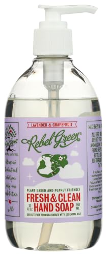 Rebel Green Lavender Grapefruit Hand Soap, Case of 4, 12 Fluid Ounce