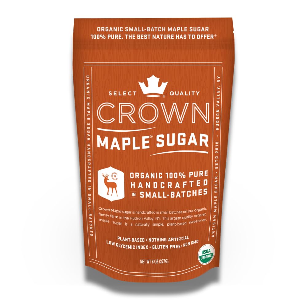 Crown Maple Organic Maple Sugar, Case of 6, 8 Ounce Packages