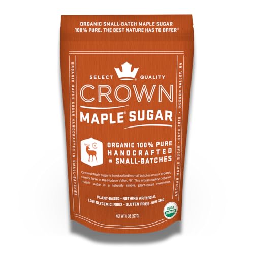 Crown Maple Organic Maple Sugar, Case of 6, 8 Ounce Packages