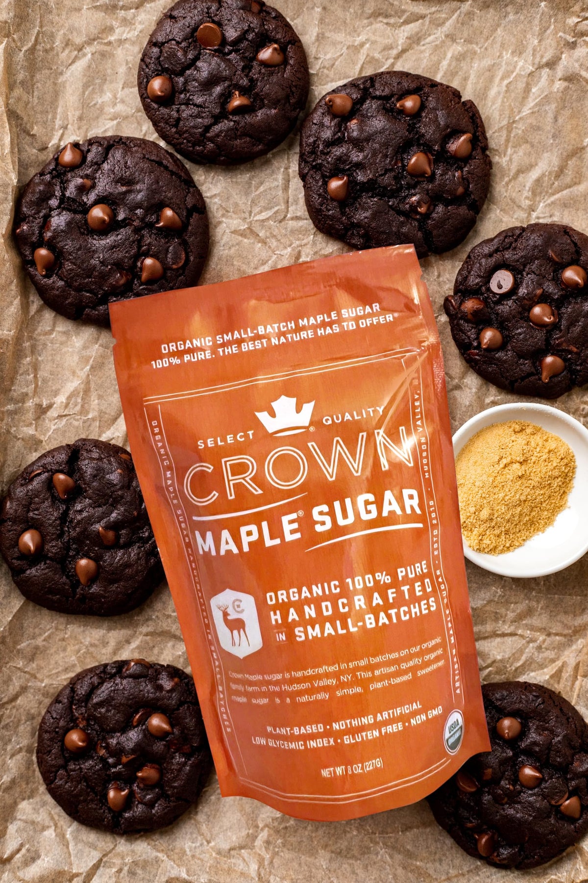 Crown Maple Organic Maple Sugar, Case of 6, 8 Ounce Packages
