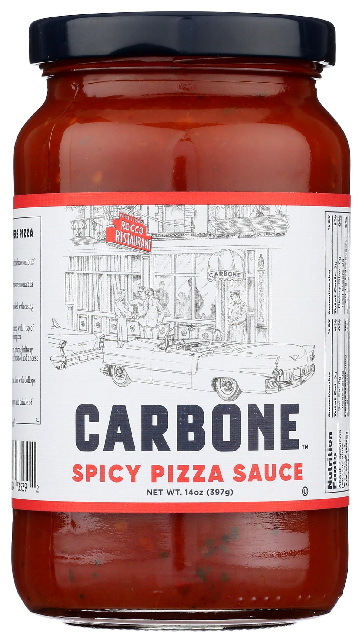 Carbone Spicy Pizza Sauce, Case of 6, 14 Ounce Jars