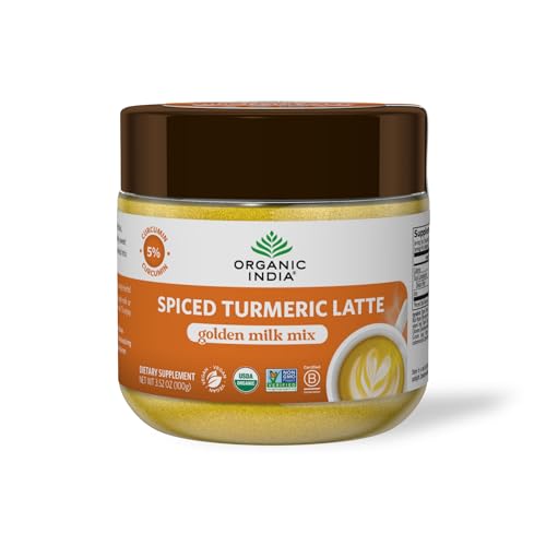 Organic India Spiced Turmeric Latte Golden Milk Mix, 3.52 oz