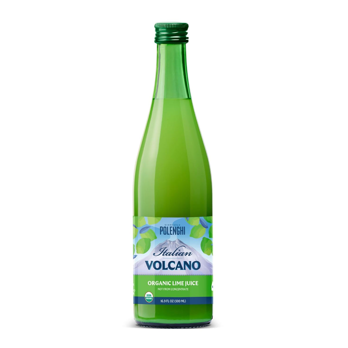 Volcano Bursts Organic Lime Juice, Case of 12, 16.9 fl oz