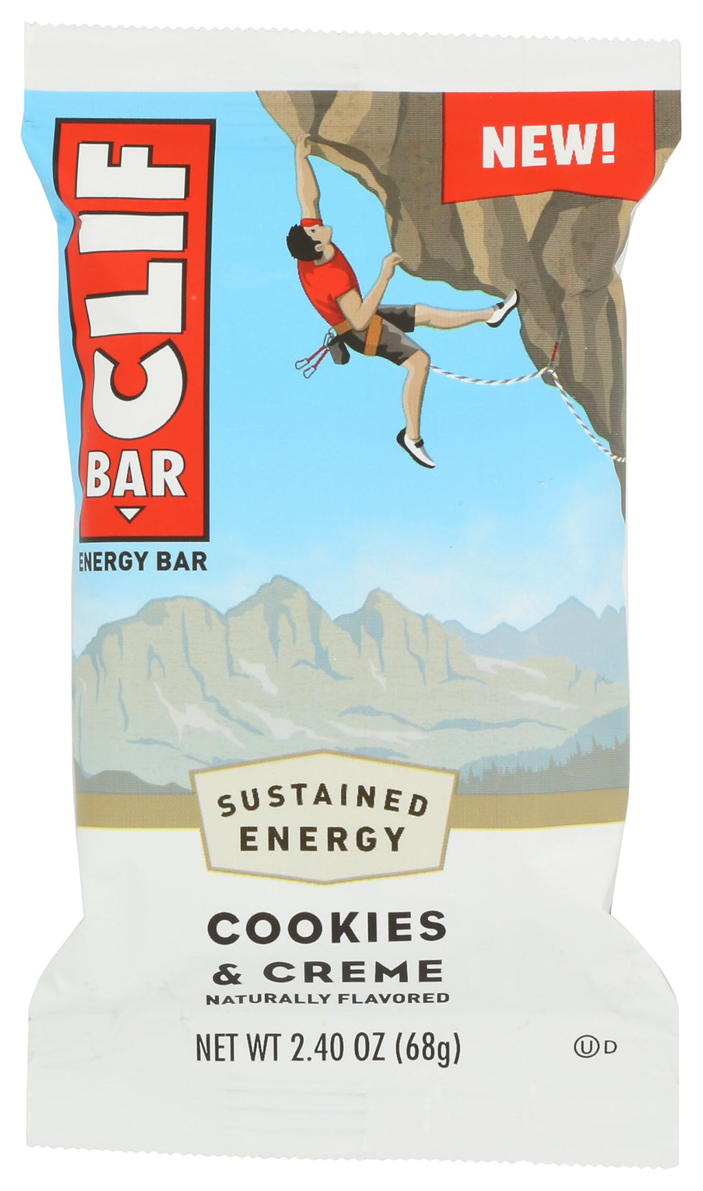 CLIF Bar Cookies & Creme Energy Bars, Case of 12, 2.4 oz