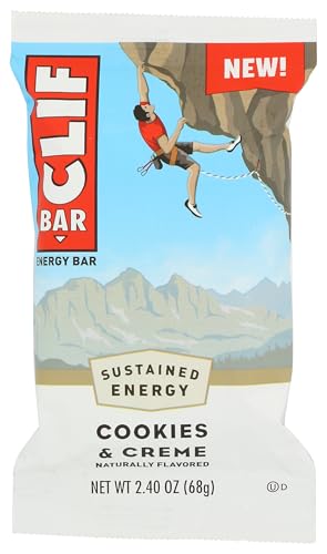 CLIF Bar Cookies & Creme Energy Bars, Case of 12, 2.4 oz