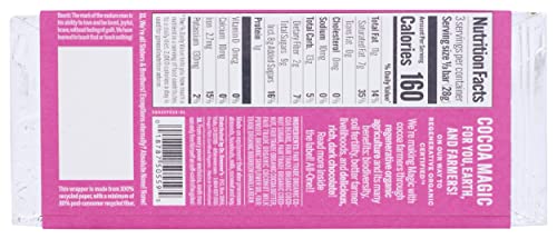Dr. Bronner's Magic Organic Dark Chocolate Coconut Praline Bars, Case of 12, 2.93 Ounces