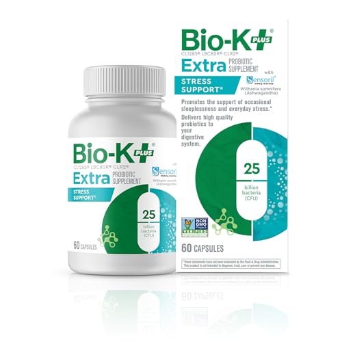 Bio-K+ Extra Stress Support Probiotic Capsules, 60 Count