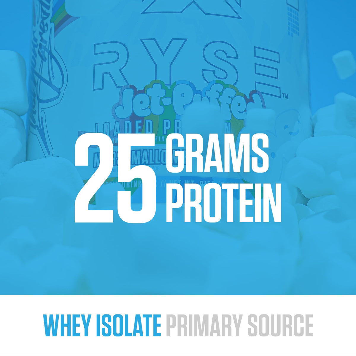 RYSE Loaded Protein Powder, Jet-Puffed Marshmallow, 1.55 Pounds