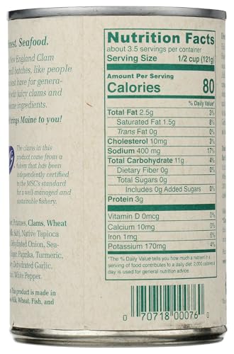Bar Harbor New England Clam Chowder, Case of 6, 14.5 Ounce Cans