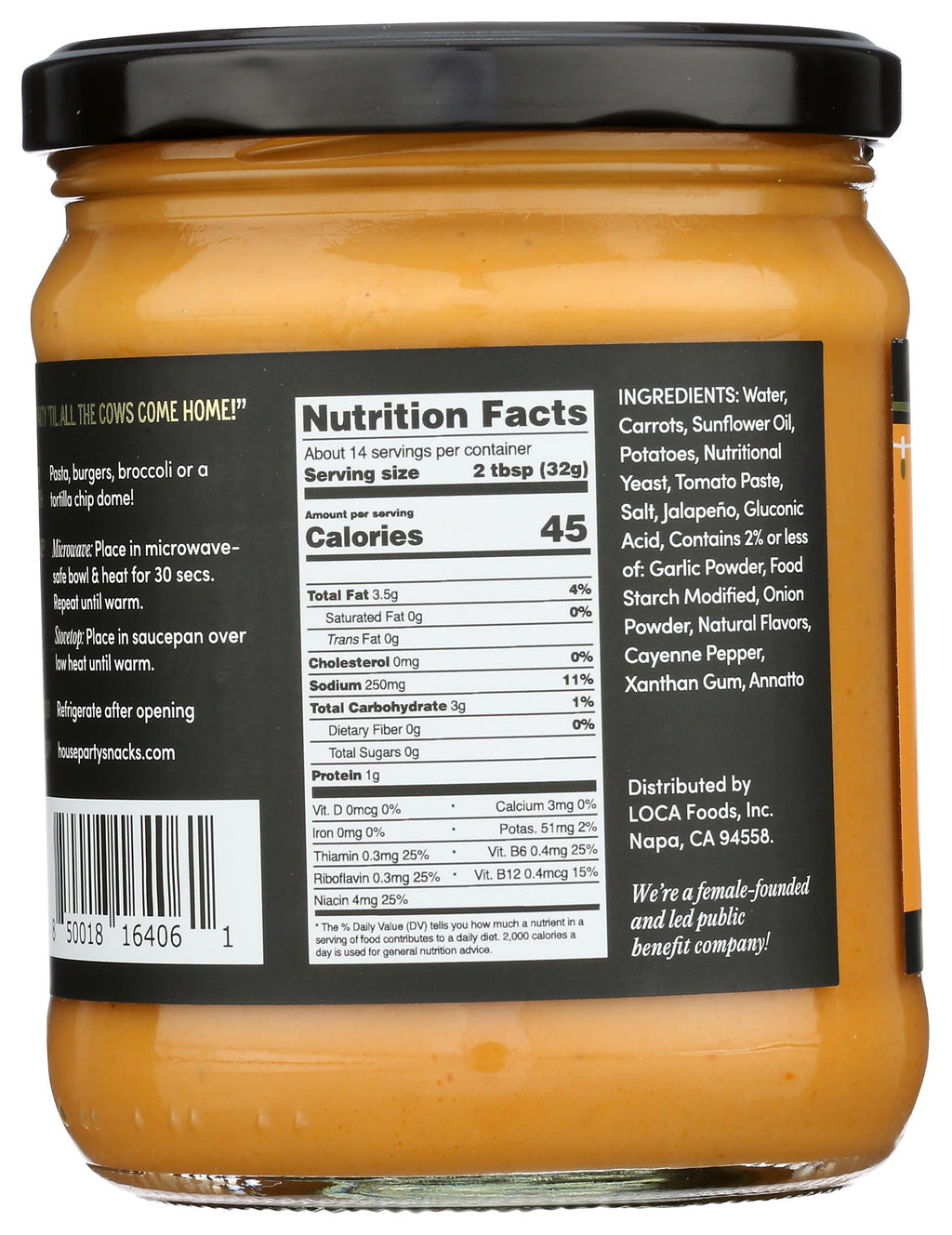 House Party Mild Cheesy Dip, Case of 6, 15.5 Ounce Jars