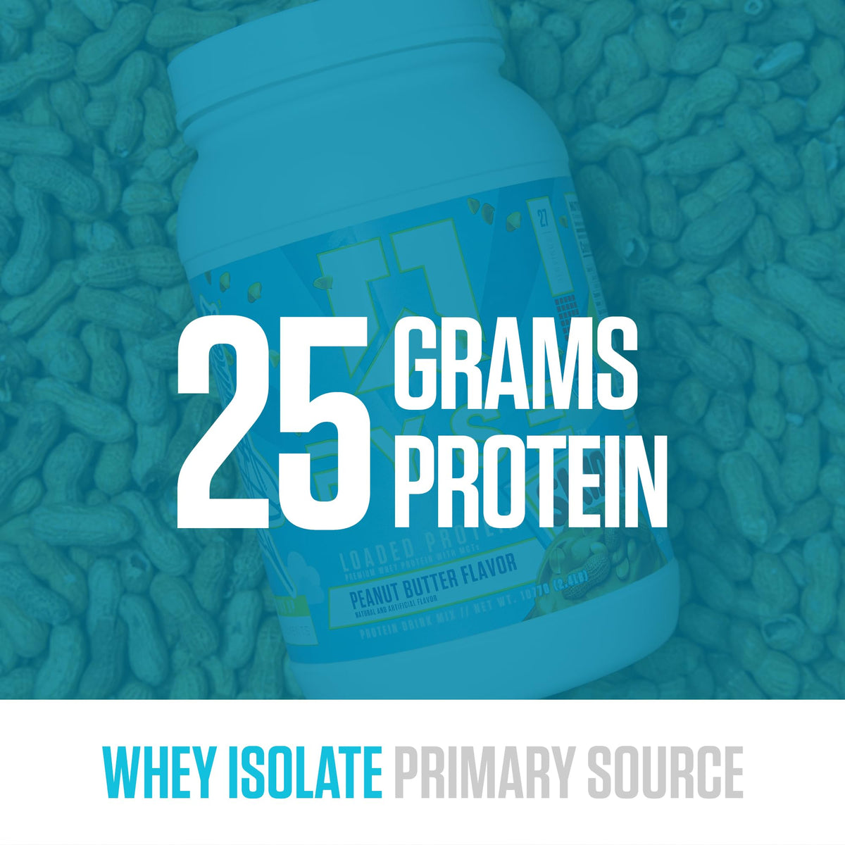 RYSE Loaded Protein Powder, Skippy Peanut Butter, 1.75 Pound