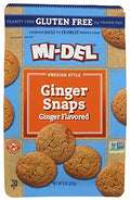 Mi-Del Gluten-Free Ginger Snaps Cookies, Case of 8, 8 Ounce Bags
