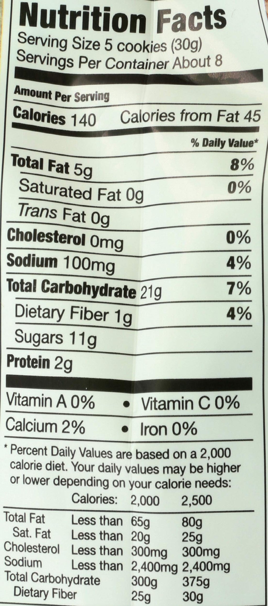 Mi-Del Gluten-Free Ginger Snaps Cookies, Case of 8, 8 Ounce Bags