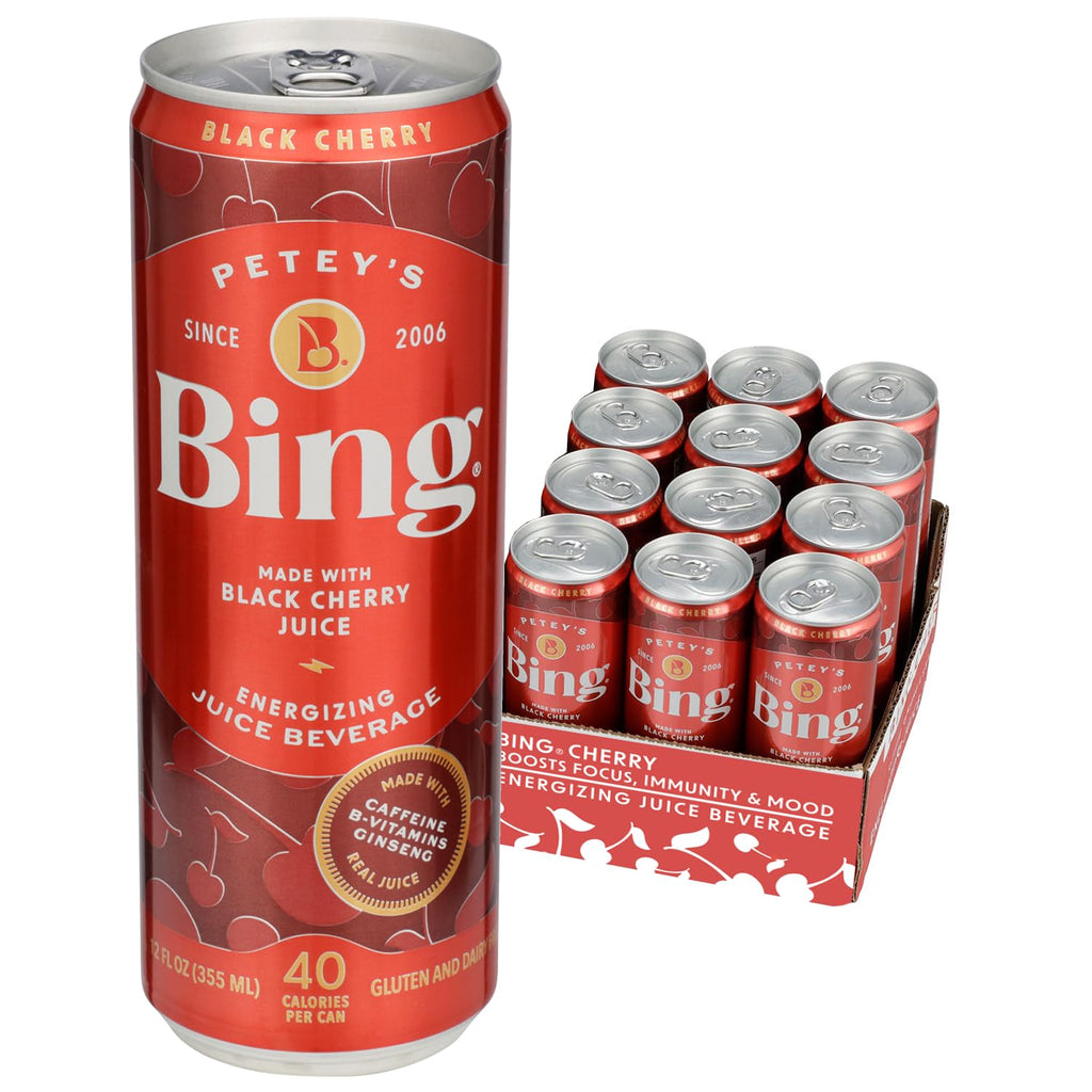 Bing Cherry Energy Drink, Case of 12, 12 fl oz Cans