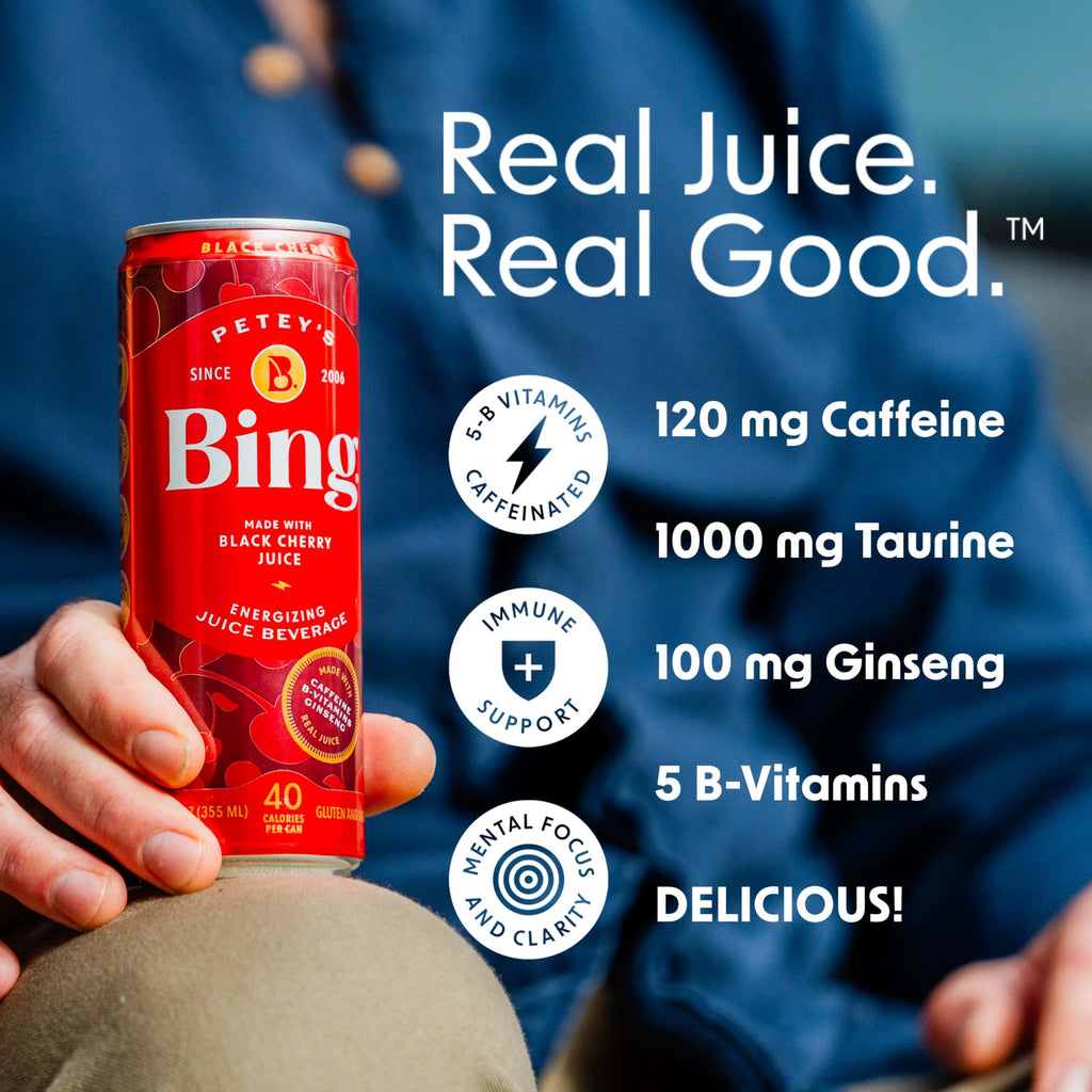 Bing Cherry Energy Drink, Case of 12, 12 fl oz Cans