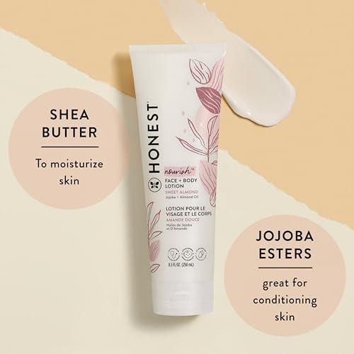 The Honest Company Sweet Almond Face and Body Lotion, 8.5 fl oz