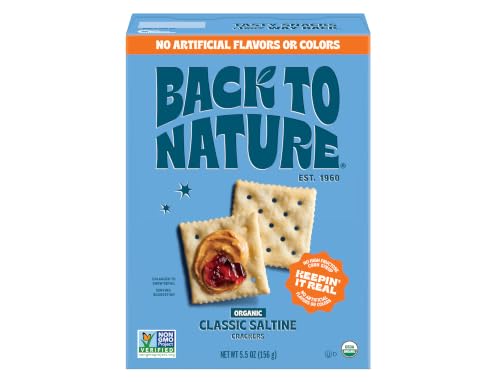 Back to Nature Organic Classic Saltine Crackers, Case of 6, 5.5 oz