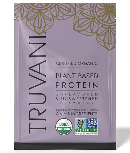 Truvani Organic Unflavored Plant Protein Powder, 9.88 Ounce
